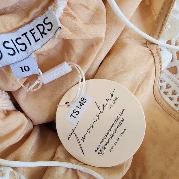 Two Sisters the Label Annabelle White Crochet Lace Dress Boho Birthday Wedding - Picture 12 of 16